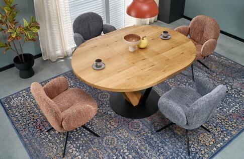 Стул HALMAR K568 серый/черный, поворотный