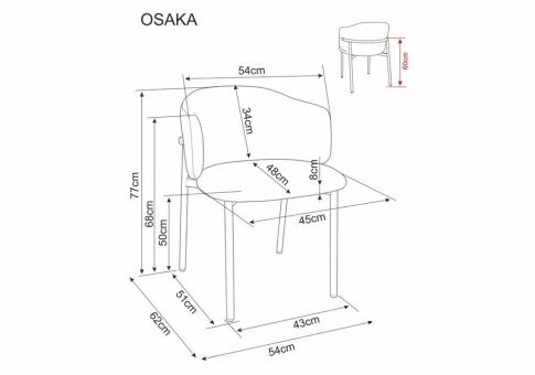 Стул SIGNAL OSAKA t.254 серый/черный