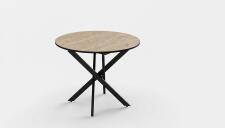 Стол ВВР Орион раздвижной, дуб кера/черный, пластик