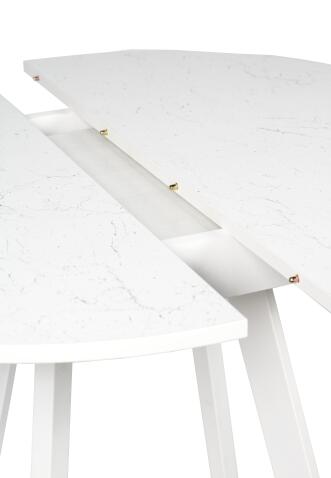 Стол ВВР Элип-2 Мрамор марквина белый/белый профиль
