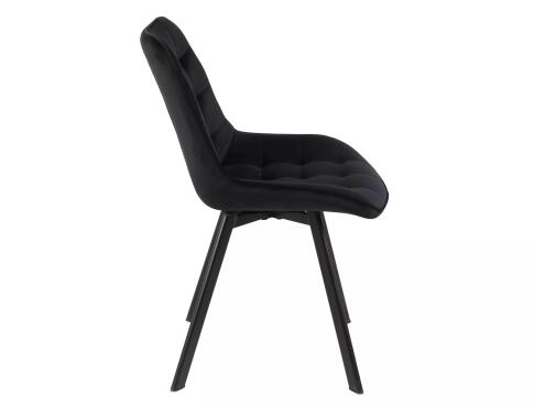 Стул SIGNAL MONTI Velvet Bluvel 19 черный/черный, поворотный