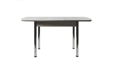 Стол ВВР Раздвижной пластиковый Каспий серый/Прямое хром, 110-150/70