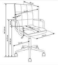 Кресло компьютерное HALMAR GONZO 2 фиолетовый/хром