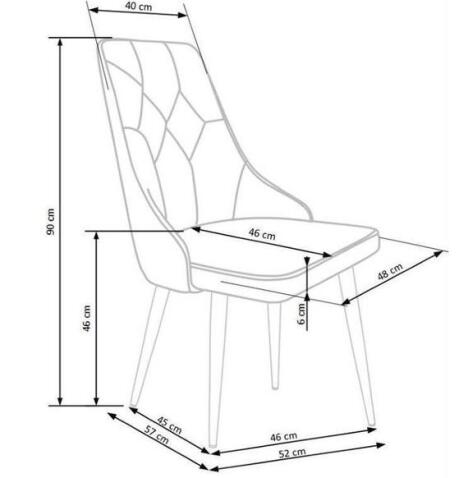 Стул HALMAR K365 черный/черный