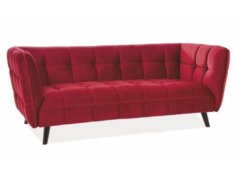 Диван SIGNAL CASTELLO 3 Velvet Bluvel 59 бордовый/венге