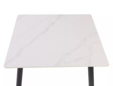 Стол обеденный SIGNAL RION белый лак/черный 80/80