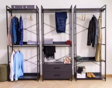 Стеллаж SIGNAL RIN B черный 200/80