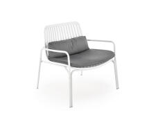 Кресло HALMAR MELBY белый/серый