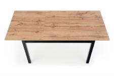 Стол обеденный HALMAR GREG дуб вотан/черный 124-168/74