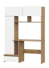 Стол компьютерный NN Мебель (МС Некст К) Дуб Золотой/Белый