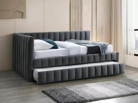 Кровать SIGNAL ALFIE Velvet Bluvel 14 темно-серый, 120/200