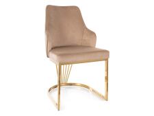 Стул SIGNAL ALURE Velvet Bluvel 28 бежевый/золотой