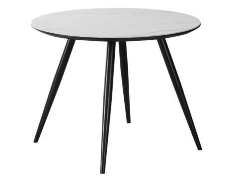 Стол обеденный SIGNAL IDEAL Ceramic эффект белого мрамора/черный 100