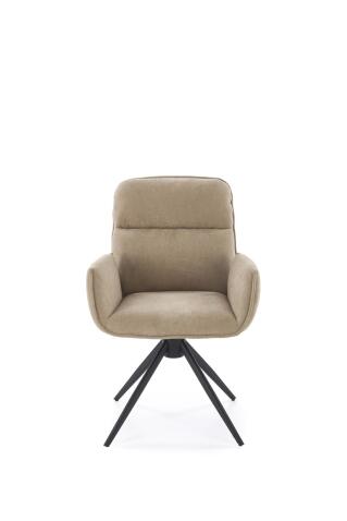 Стул HALMAR K574 темно-бежевый/черный, поворотный