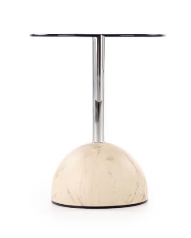 Стол журнальный HALMAR ARIANA бежевый мрамор/коричневый