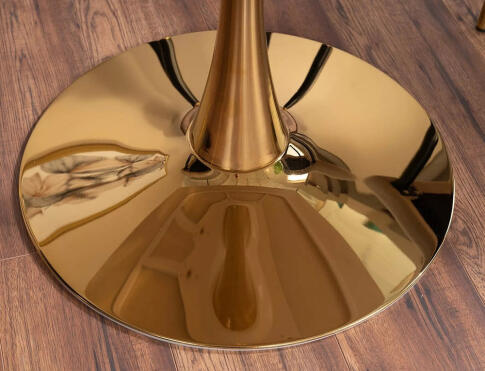 Стол обеденный SIGNAL ESPERO белый мрамор/золотой 90