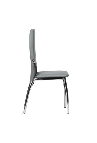Стул ВВР Оскар серый/хром, экокожа