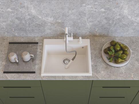 Смеситель для кухни Omoikiri Akashi-S-WH белый