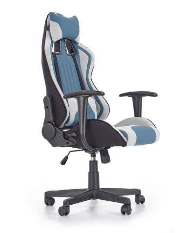 Кресло компьютерное HALMAR CAYMAN светло-серый/бирюзовый
