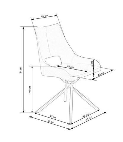 Стул HALMAR K409 серый/черный