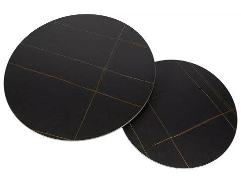 Комплект SIGNAL FERRANTE D (2 стола журнальных) черный мрамор/черный мат