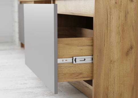 Стенка МК Стиль БОСТОН НМ-001 дуб крафт золотой/серый шифер