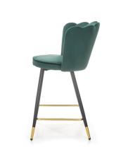 Стул барный HALMAR H106 темно-зеленый/черный/золотой