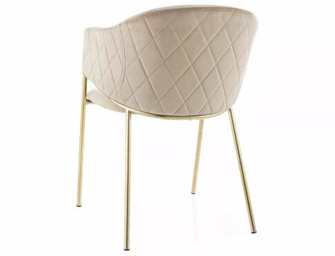 Стул SIGNAL BONO Velvet Bluvel 28 бежевый/золотой