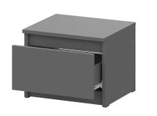 Тумба прикроватная NN Мебель (МС Денвер К) Графит серый