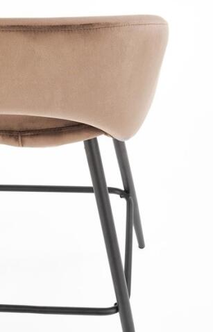 Стул барный HALMAR H96 бежевый/черный