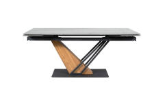 Стол обеденный SIGNAL GENESIS белый/дуб 160-220/90