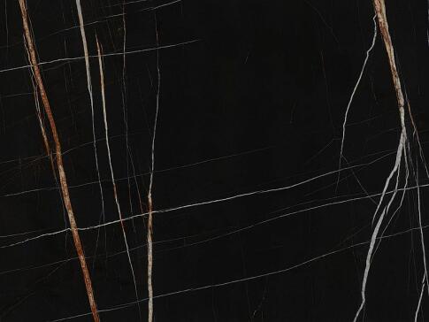 Стол обеденный SIGNAL DIUNA Ceramic Sahara Noir черный мрамор/черный мат 160-240/90