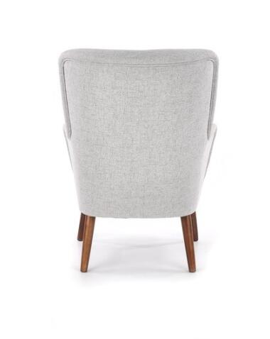 Кресло HALMAR BISHOP светло-серый/орех