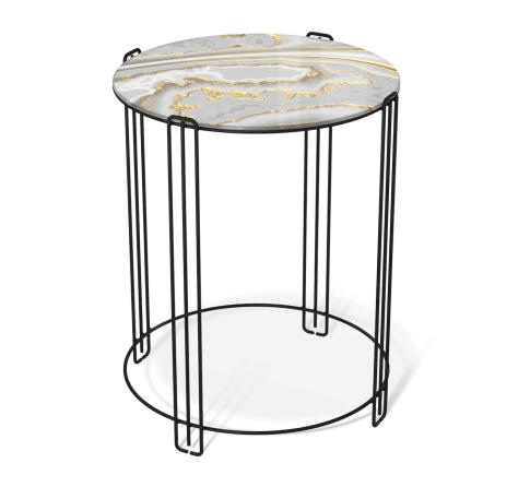 Стол журнальный Sheffilton SHT-CT53 золотистый пепел/черный муар Стол журнальный Sheffilton SHT-CT53 золотистый пепел/черный муар