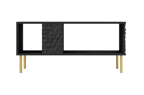 Стол журнальный HALMAR BULLET LAW-1 черный/золотой