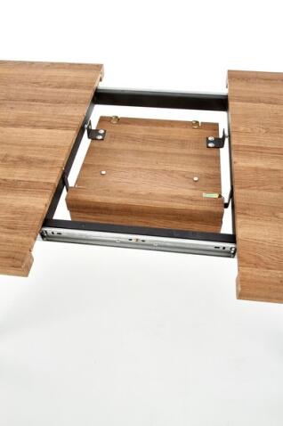 Стол обеденный HALMAR BERLIN орех/черный 160-220/85