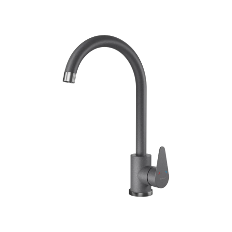 Смеситель для кухни GRANFEST QUARZ Z-5412 темно-серый