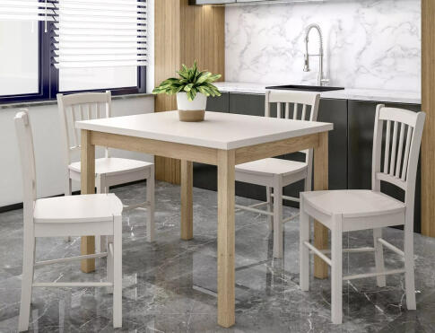 Стол обеденный SIGNAL ADAM кашемир/дуб кремона 100/60