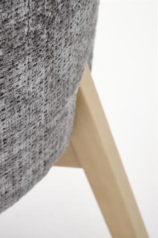 Стул HALMAR BASSO серый/дуб натуральный