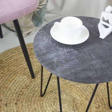 Стол журнальный Sheffilton SHT-CT79-1 мокрый асфальт/черный муар