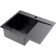 Кухонная мойка из нержавейки Omoikiri Akisame 65-GM-L вороненая сталь