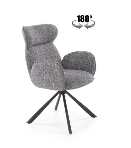 Стул HALMAR K571 серый/черный, поворотный