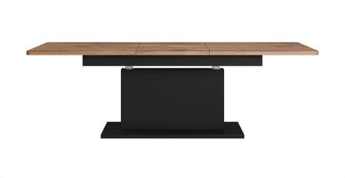 Стол-трансформер HALMAR BUSETTI раскладной, дуб вотан/черный мат, 126-167/70/56-74