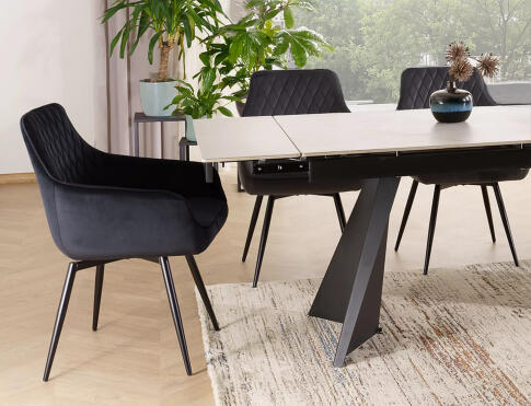 Стул SIGNAL MARLO Velvet Bluvel 19 черный/черный, поворотный