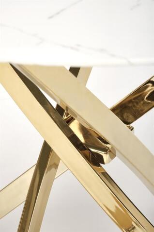 Стол обеденный HALMAR RAYMOND 2 белый мрамор/золотой 100