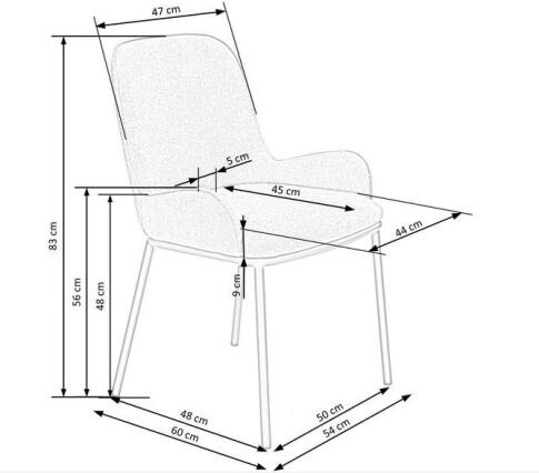 Стул HALMAR K481 бежевый/черный