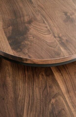 Комплект HALMAR OREO (2 стола журнальных) ореховый/черный