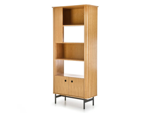 Стеллаж HALMAR SMART REG1 дуб натуральный/черный