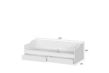 Кровать-диван NN Мебель КР 2 Белый текстурный, универсальная 90х200