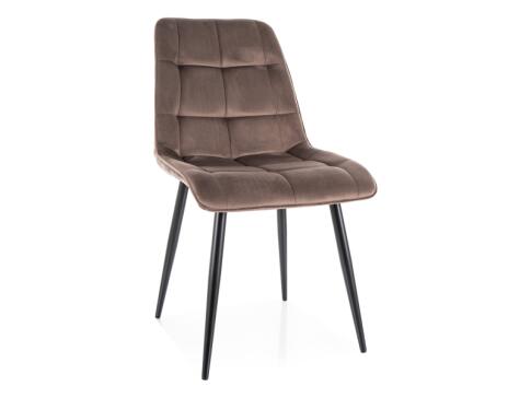 Стул SIGNAL CHIC Velvet Bluvel 38 капучино/черный